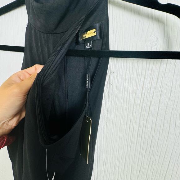 Alexia Admor Meghan Jumpsuit Black Size 8 NWT Classic Neutral Preppy Career Med - Picture 5 of 15